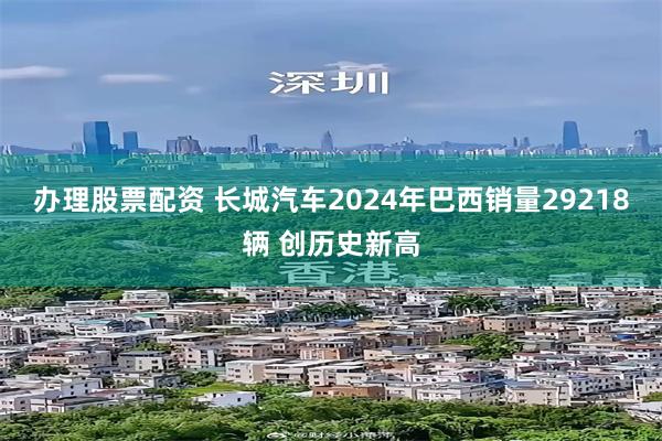 办理股票配资 长城汽车2024年巴西销量29218辆 创历史新高