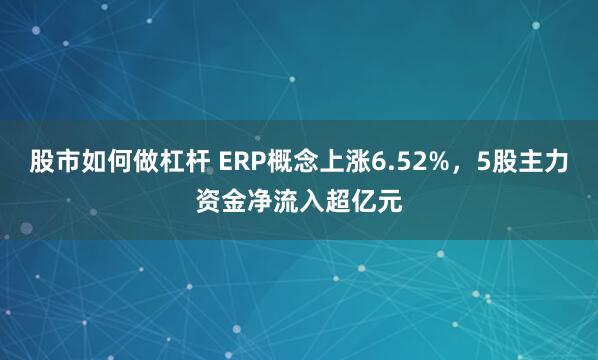 股市如何做杠杆 ERP概念上涨6.52%，5股主力资金净流入超亿元